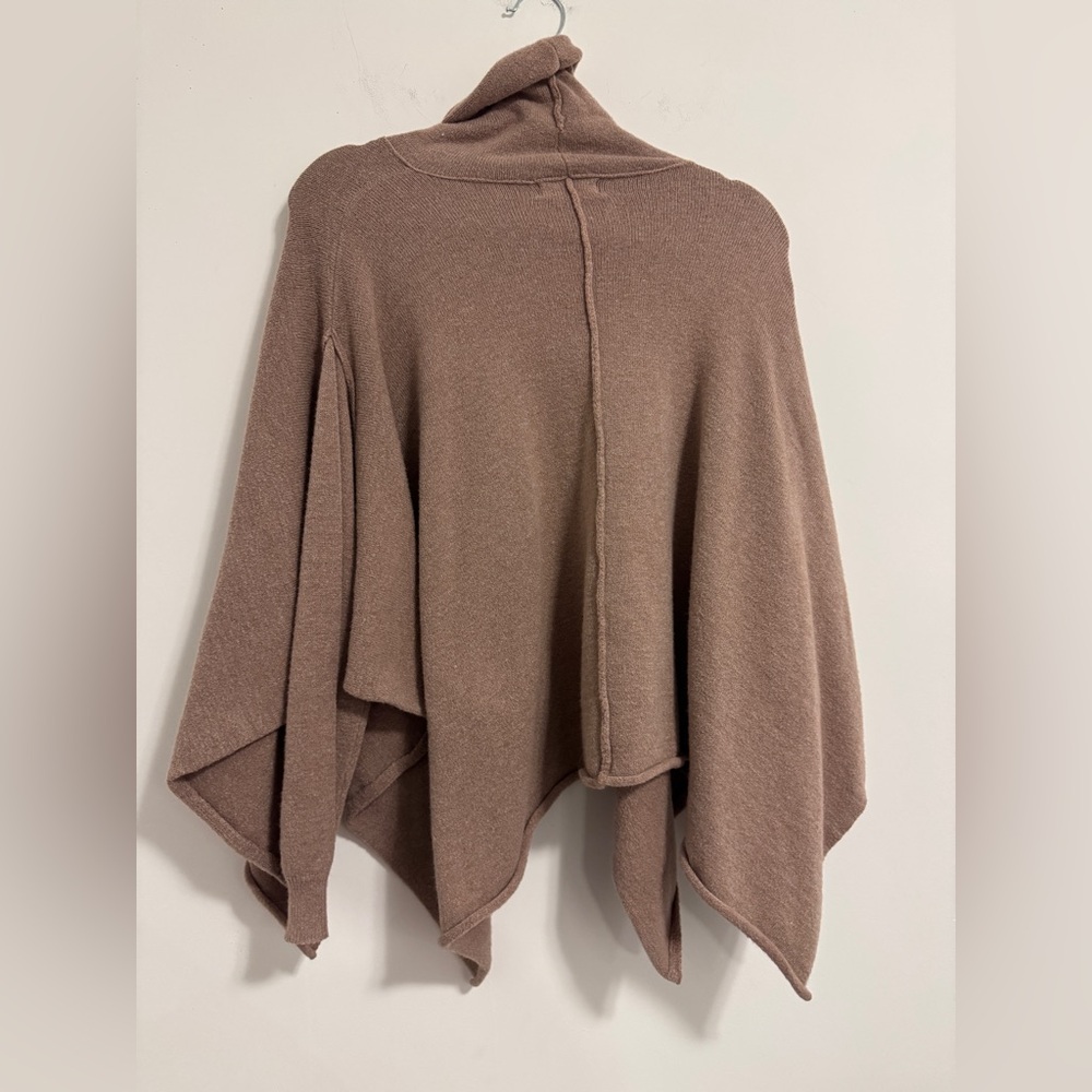 By Together Cozy Brown Poncho Sweater - Picture 3 of 3
